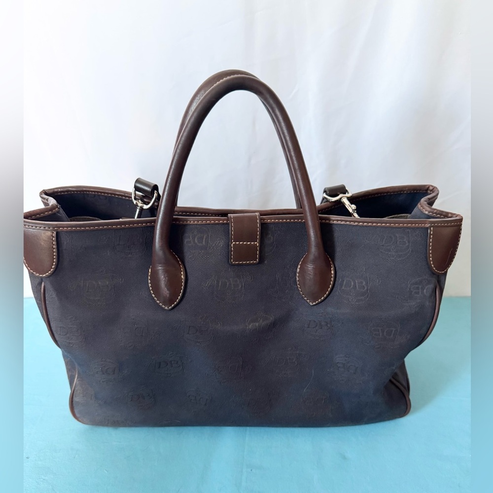 VINTAGE DOONEY & BURK NAVY SIGNATURE SATCHEL/CROSSBODY❗️ - Picture 2 of 8